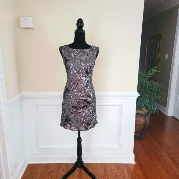 New - White House Black Market Sequin Cocktail Dress - Picture 1 of 12